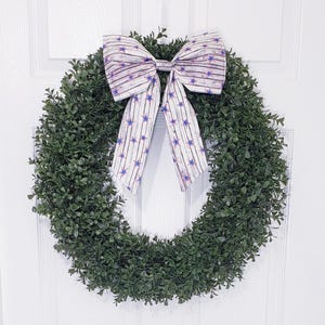 Wreath Bow, Fabric Bow, Patriotic Bow, Large Fabric Bow, Home Decor, Wreath Ornaments, Wreath Decor Door, Accents Door Decor, Bow For Wreath