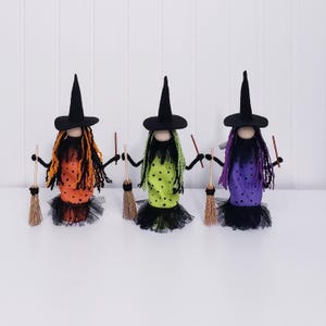 Mini Witch Dolls,Tiered Tray Decor,Autumn Decor,Halloween Decor,Coffee Bar Decor,Witch Decor,Halloween Shelf Decor, Handmade Witch