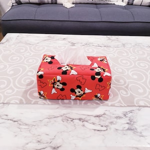 Mickey Mouse Tissue Box Cover,  Cover, Mickey Mouse Decor, Nursery Decoration, Fabric Tissue Cover,Tissue Box Slipcover,Classroom Decor