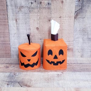 Halloween Decor, Fabric Toilet Paper Holder, Spare Toilet Paper Holder, Spooky Decor, Bathroom Decor, Bathroom Accents,Tissue Box Cover