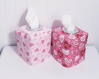 Valentine's Day Decor, Hearts Decor, Valentine's Decor, Valentine's Tissue Cover, Holiday Tissue Holder, Valentine's Decoration,Tissue Cover