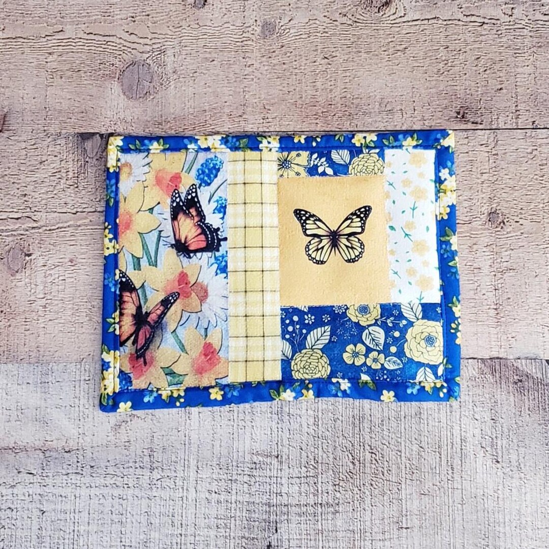 Butterfly Rug Mug,quilted Mug Rug,spring Mug Rug,coffee Bar Decor ...