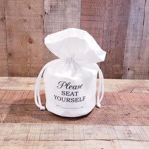 Humorous Decor, White Spare Tissue Roll, Spare Tissue Cover, Bathroom Decoration, Fabric Toilet Paper Holder, Toilet Paper Cover