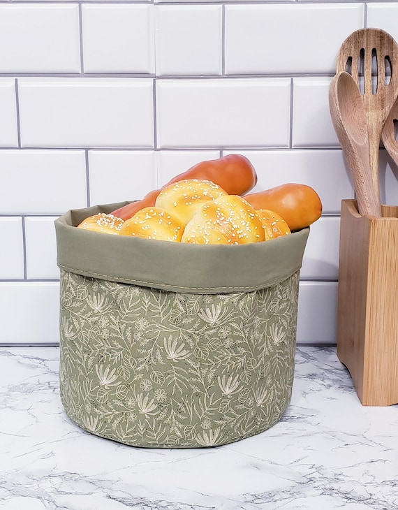 Olive Green,bread Basket,reversible Basket,organizer Bin,plant