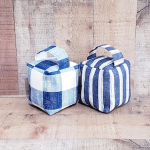 Blue Door Stoppers, Decorative Door stopper, Fabric Door Stopper,  Decorative Door Stopper, Filled Door Stopper, Indoor Door Stoppers