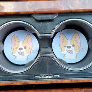 犬好きの装飾、ユーモラスな装飾、ネオプレン車用コースター、車アクセサリー、車用装飾、車用コースター、カップホルダーコースター、ゴム製車用コースター、車用チャーム