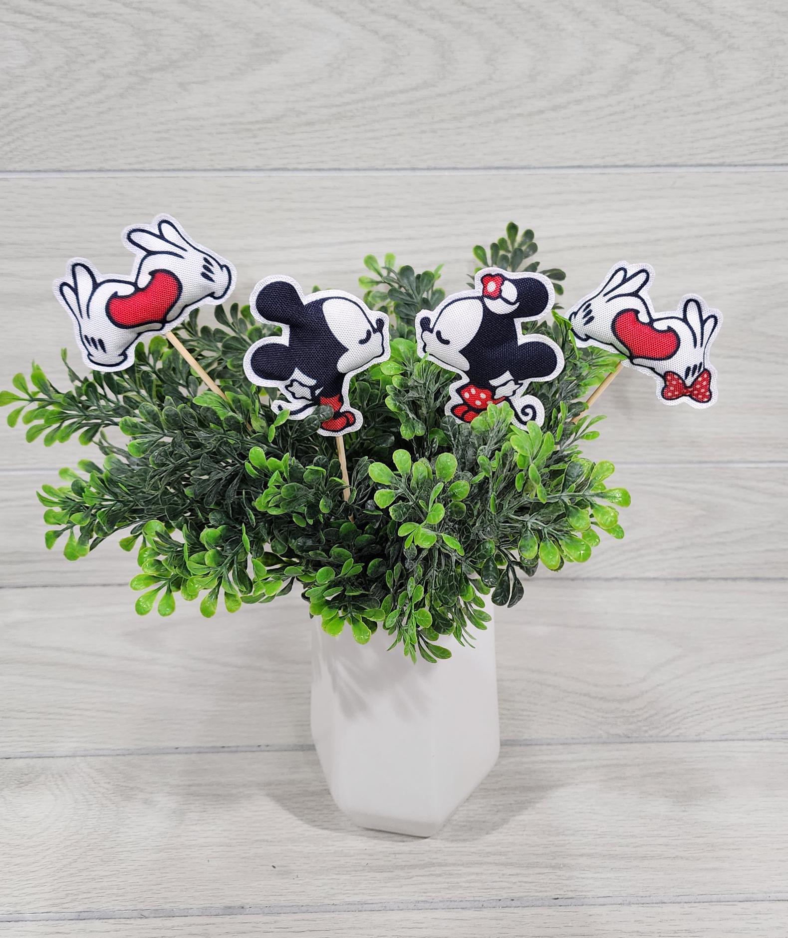 Mickey and Minnie,floral Picks,mickey Decor,mickey Mouse, Plant