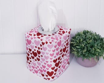 Valentine's Day Decor, Hearts Decor, Valentine's Decor, Valentine's Tissue Cover,Tissue Holder, Valentine's Decoration,Tissue Box Cover