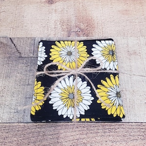 Floral Print  Fabric Coasters,Coasters,Coaster Sets,Washable Coasters,Reusable Coasters,Handmade Coasters,Mug Rug,Beverage Coaster