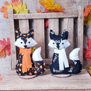Candy Corn Fabric Fox,Halloween Fox, Fox Decor,Fall Decoration,Woodland Animal,Candy corn Decor, Fall Shelf Decor,Indoor Fall Decoration,Fox
