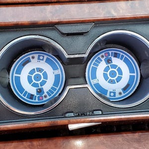 Posavasos para coche, Star Wars, R2D2, posavasos de neopreno, accesorios para coche, decoración para coche, posavasos, posavasos de goma para coche, regalo para papá