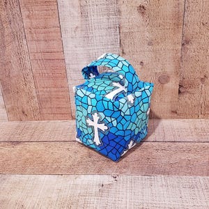 Blue Stained Glass Decor,  Door stopper, Fabric Door Stopper,  Decorative Door Stopper, Filled Door Stopper, Indoor Door Stoppers