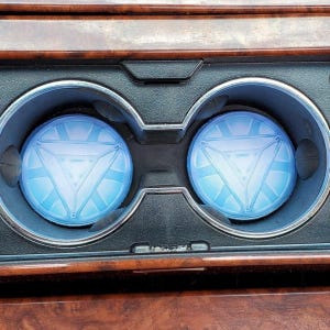 Iron Man, Reactor Arc, Pechera, Posavasos para coche, Posavasos, Decoración para coche, Posavasos portavasos, Regalo para él, Posavasos para coche, Accesorios para coche, Decoración para coche
