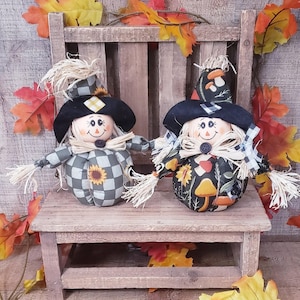 Mini Scarecrow,Tiered Tray Decor,Autumn Decor,Thanksgiving Decor,Coffee Bar Decor,Scarecrow Decor,Fall Shelf Decor, Farmhouse Scarecrow