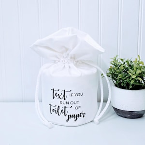 Humorous Decor, White Spare Tissue Roll, Spare Tissue Cover, Bathroom Decoration, Fabric Toilet Paper Holder, Toilet Paper Cover