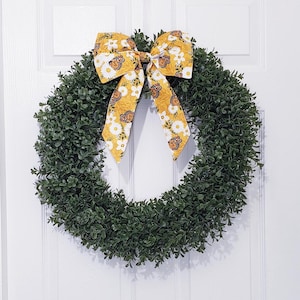 Spring Decor, Wreath Bow, Fabric Bow, Large Fabric Bow, Home Decor, Wreath Ornaments, Wreath Decor, Door Accents ,Big Bow, Bow For Wreath
