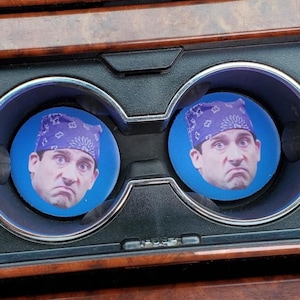 Prison Mike,Office,Car Coasters,Neoprene Coasters,Car Accessories,Car Decor,Coasters,Cup holder Coaster, Rubber Car Coaster,Gift for Dad
