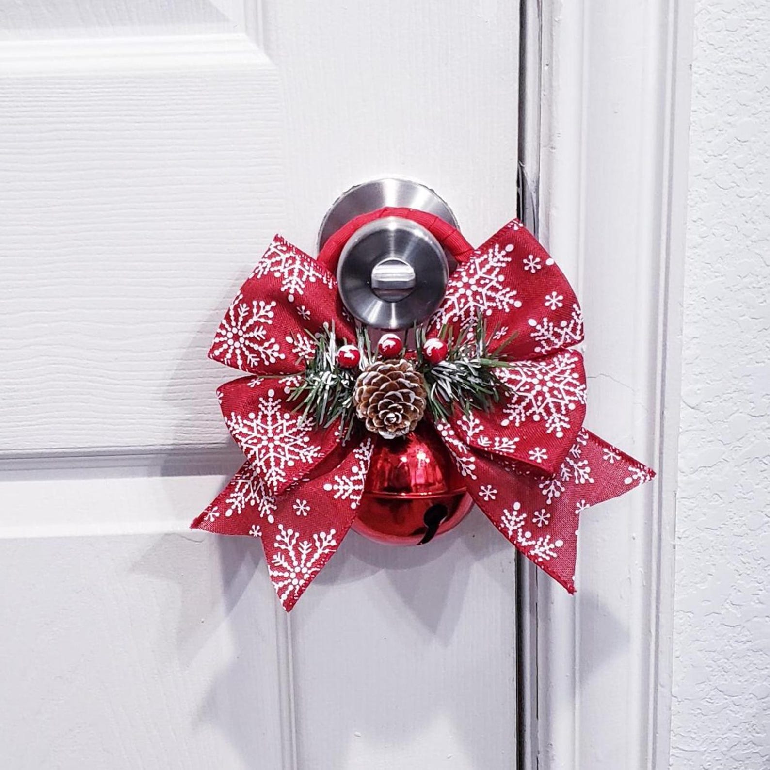 Christmas Door Decor,christmas Door Knob Hanger,door Decor,door Bell