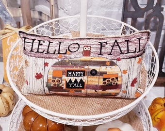 Farmhouse Mini Pillow, Tiered Tray Pillow, Stuffed Fall Pillow, Mini Pillows, Tier Tray Filler, Fall Decor, Thanksgiving Decor