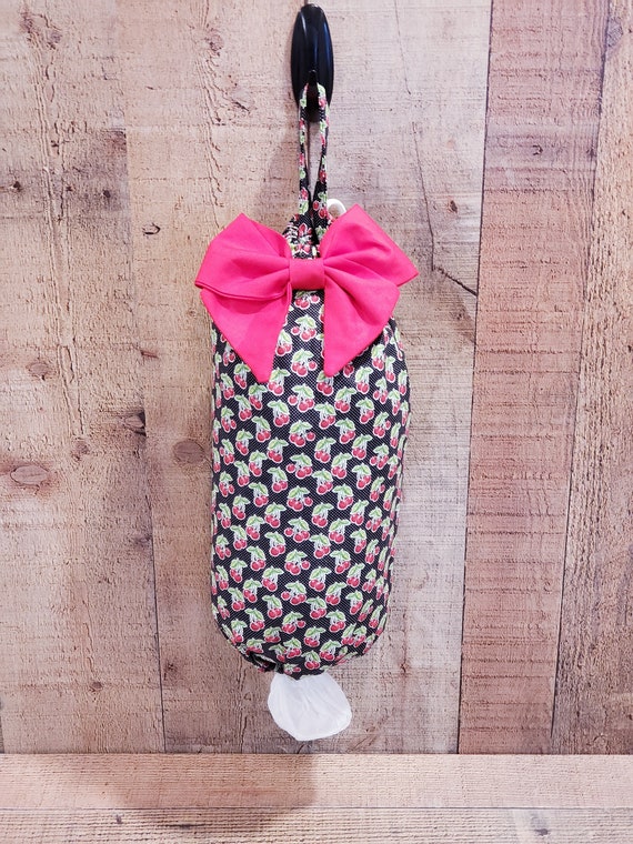 Supporto per sacchetto di plastica ciliegia, organizzatore di