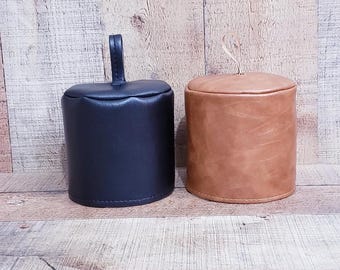 Decoración de piel sintética, funda para papel higiénico, funda blanca para papel higiénico, funda para papel higiénico, decoración de baño, soporte de piel sintética, funda para papel higiénico