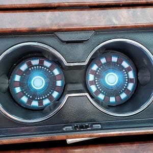 Car Coasters,Iron Man,Arc Reactor,Chest Piece,Coaster, Auto Decor, Cup Holder Coaster,Gift For Him,Car Cup Coaster,Car Accessories,Car Decor