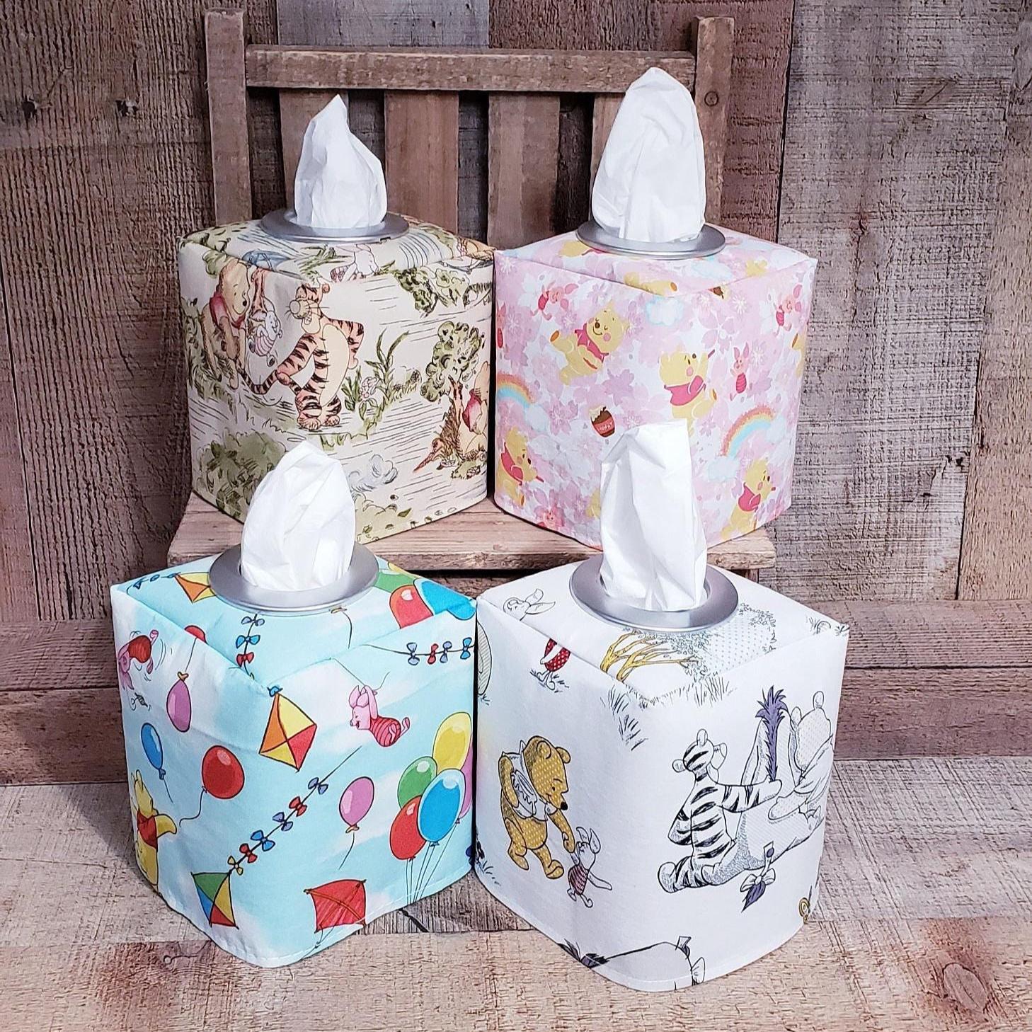 Winnie the Pooh Tissue Box Cover, Fabric Tissue Box Cover, Nursery