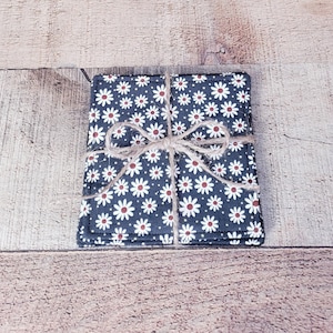 Floral Print  Fabric Coasters,Coasters,Coaster Sets,Washable Coasters,Reusable Coasters,Handmade Coasters,Mug Rug,Beverage Coaster