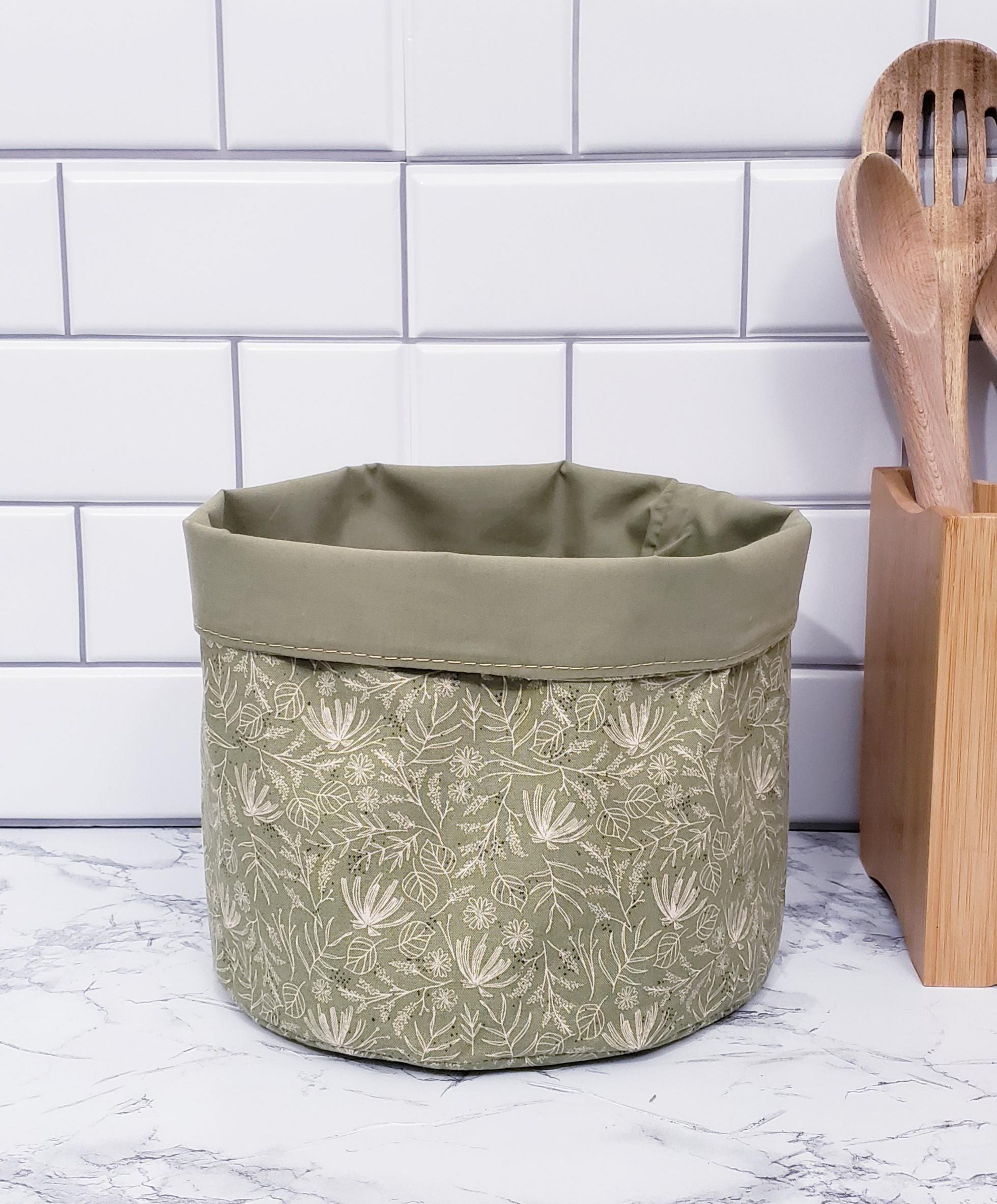 オリーブグリーン、ブレッドバスケット、リバーシブルバスケット