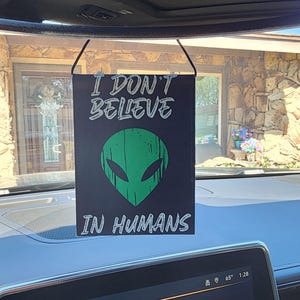 Alien Rearview Mirror Hanger: Funny Car Accessories
