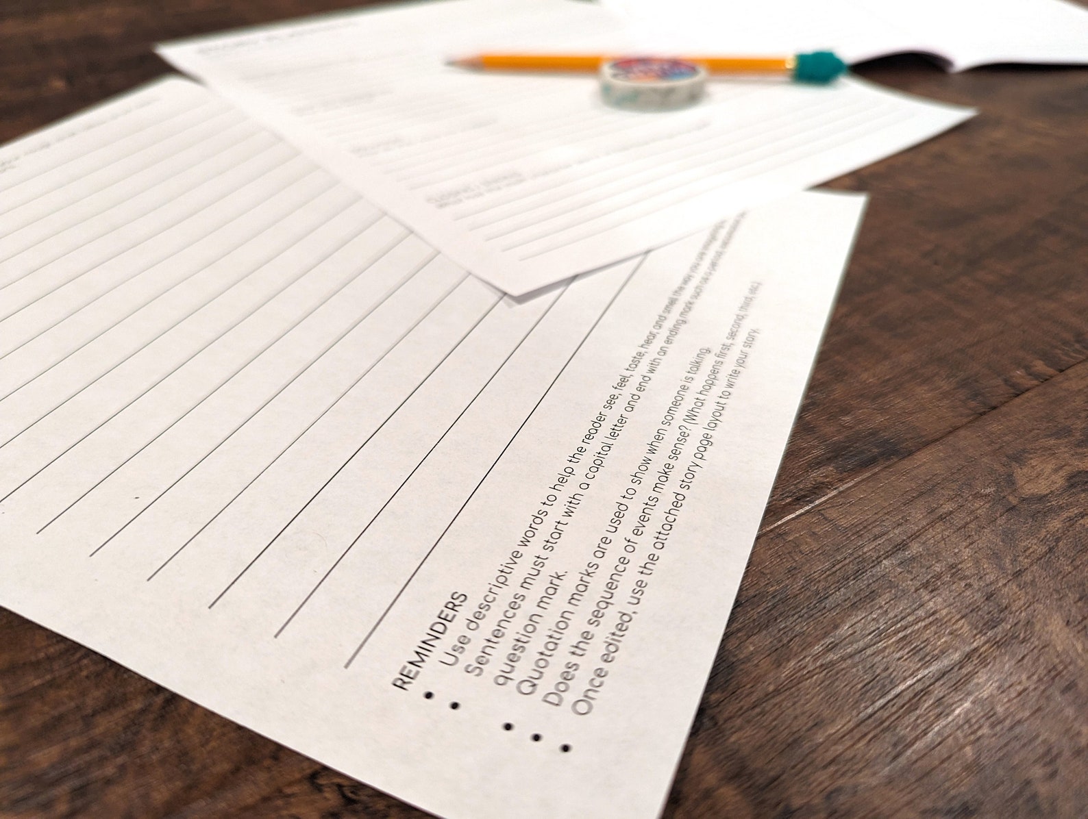 Story Planning Template Blank Storybook English Lesson (digital