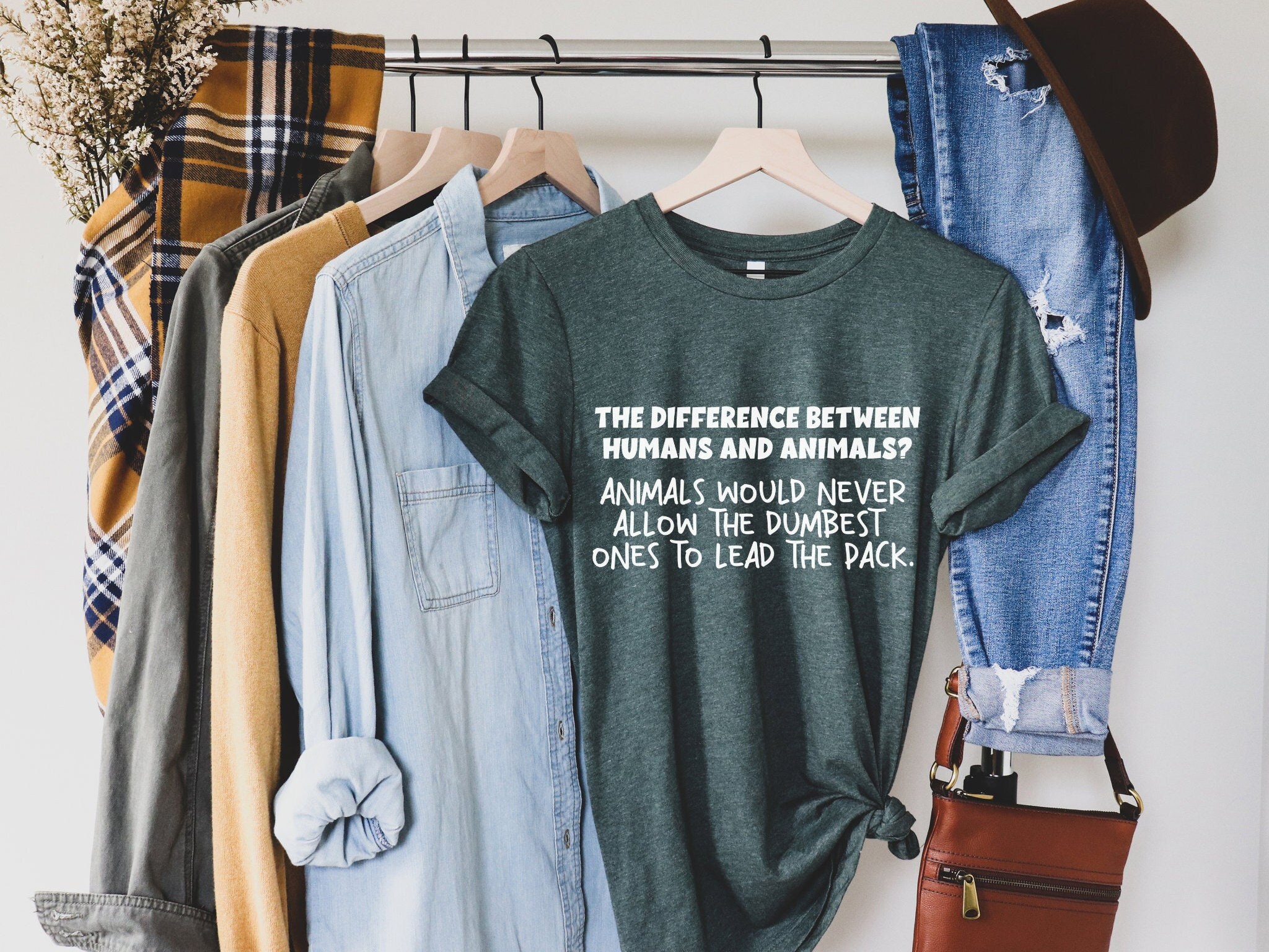 The Difference Between Humans and Animals Shirt, Conservative Shirt