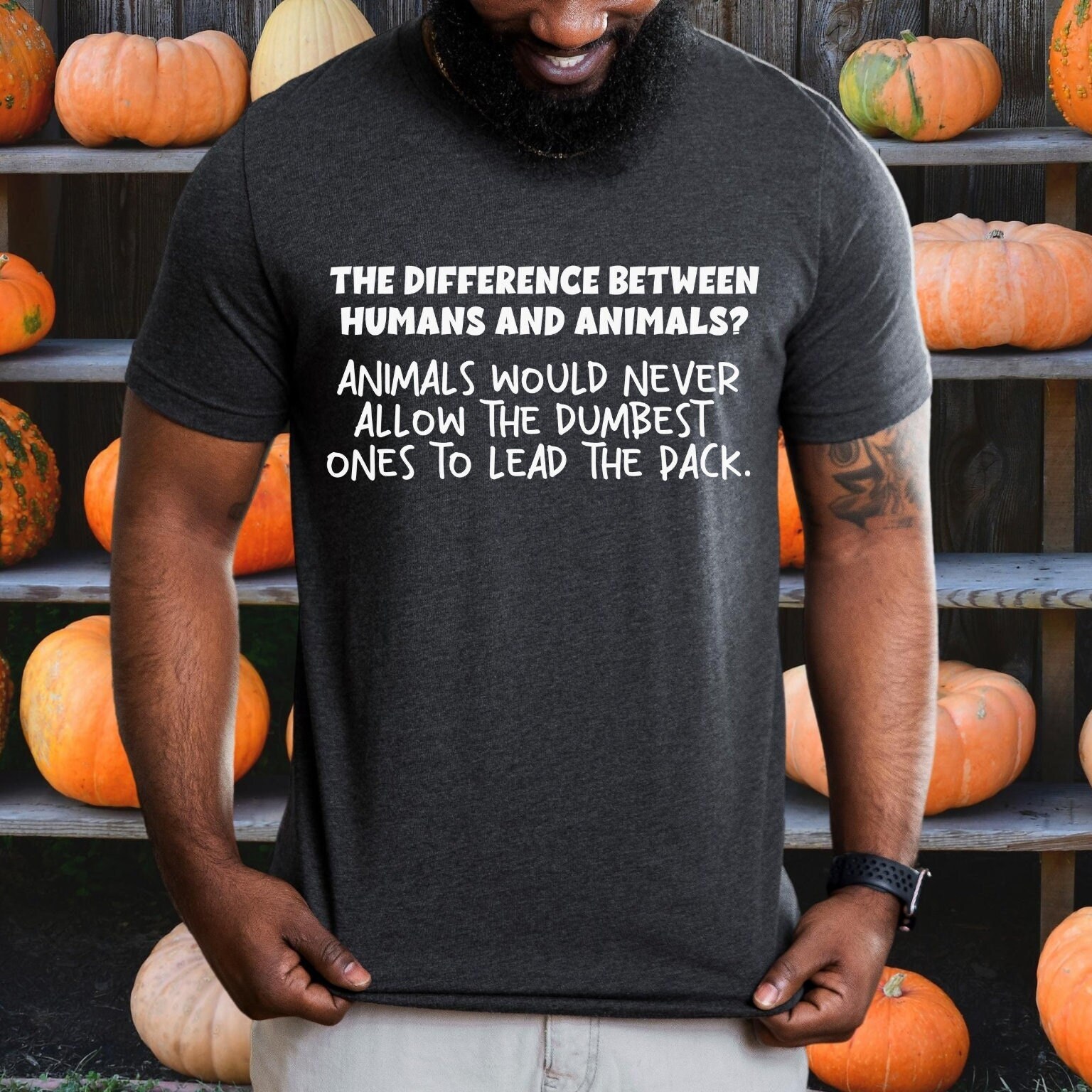 The Difference Between Humans and Animals Shirt, Conservative Shirt