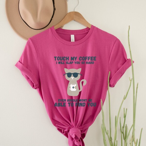 Taza Grumpy Cat Con Texto En Inglés «Touch My Coffee I’ll Slap You So Hard, Divertidas Tazas Taza De Cafe De Ceramica Sarcasmo Divertido Regalo