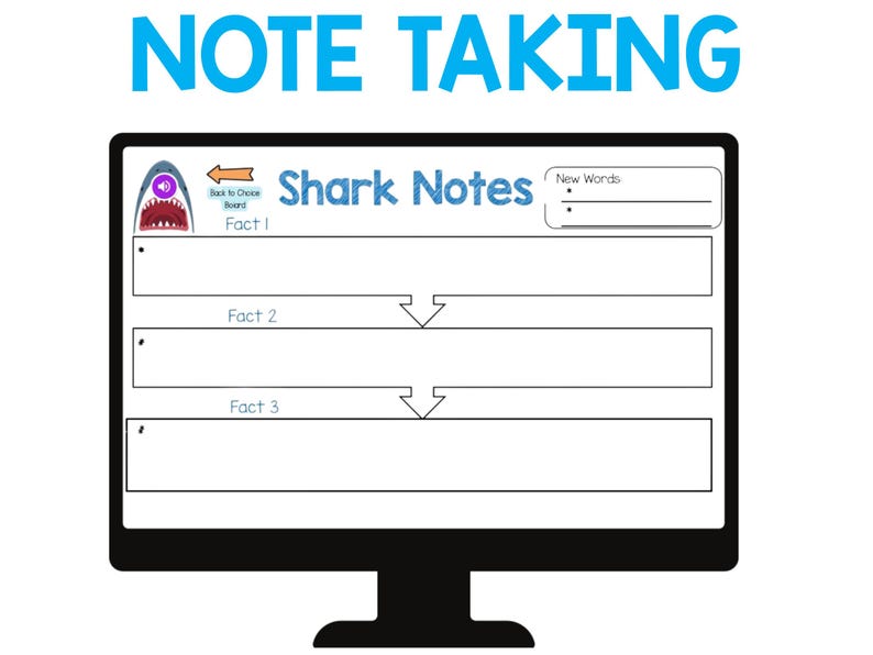 Sharks Digital Activity Board for First or Second Grade | Sharks ...