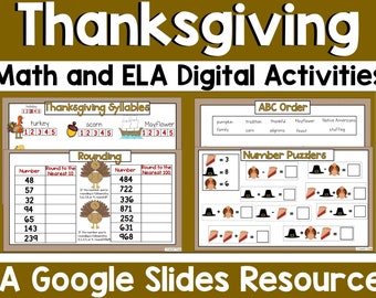 Thanksgiving Digitale Aktivitäten für Kinder