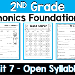 Phonics Foundations Level 2 Unit 7 Word Work Packet