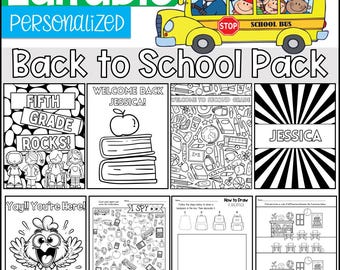 Trousse d'activités sans préparation sur le thème de la rentrée scolaire | Modifiable