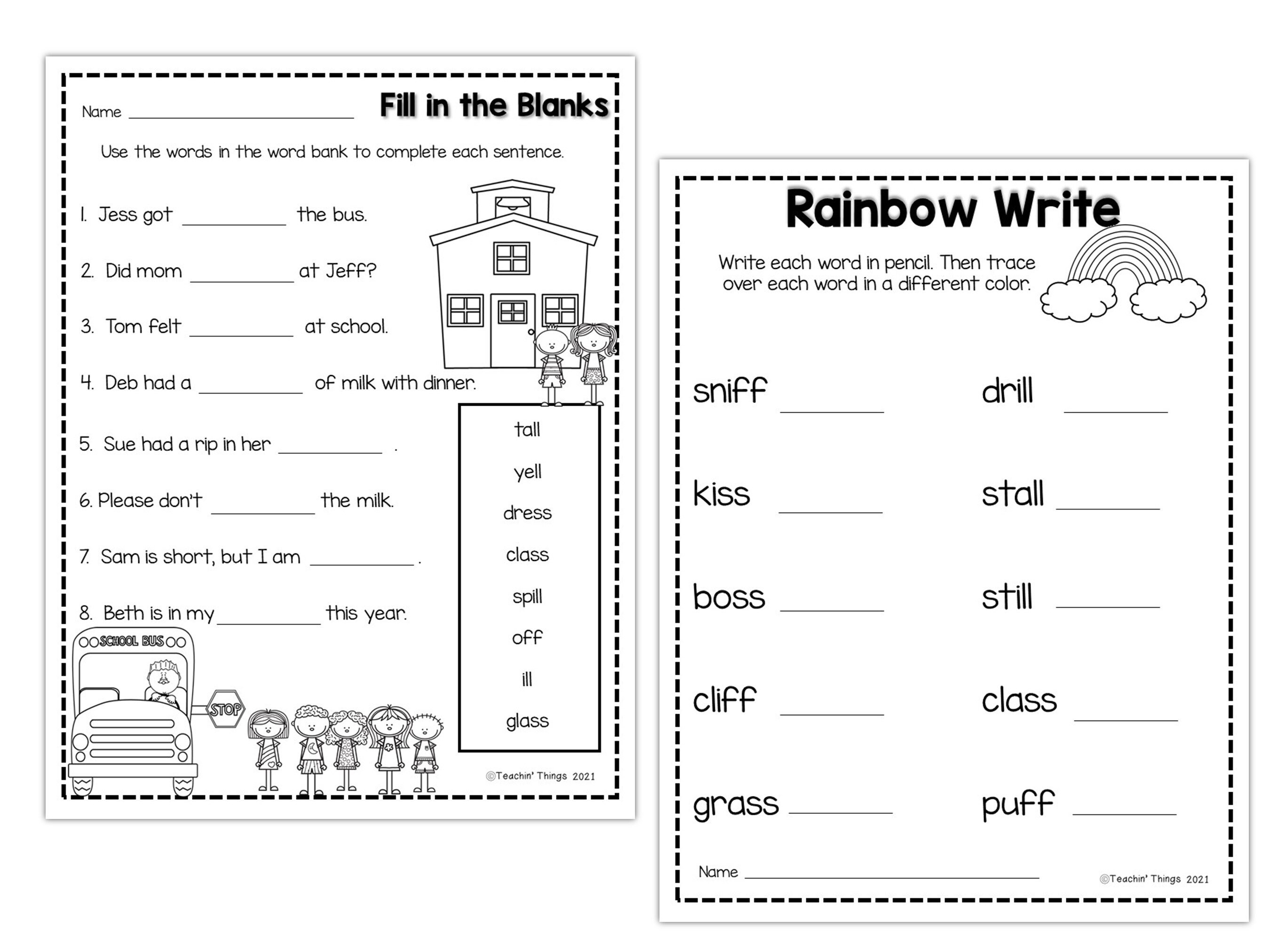 Phonics Foundations - Level 2 Unit 2 Phonics Word Work Packet - Etsy
