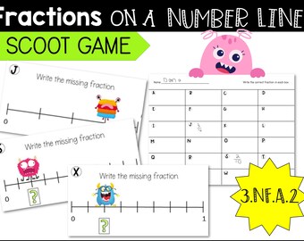 Brüche auf dem Zahlenstrahl – das SCOOT-Spiel | Mathematik 3. Klasse (Digitaler Download)