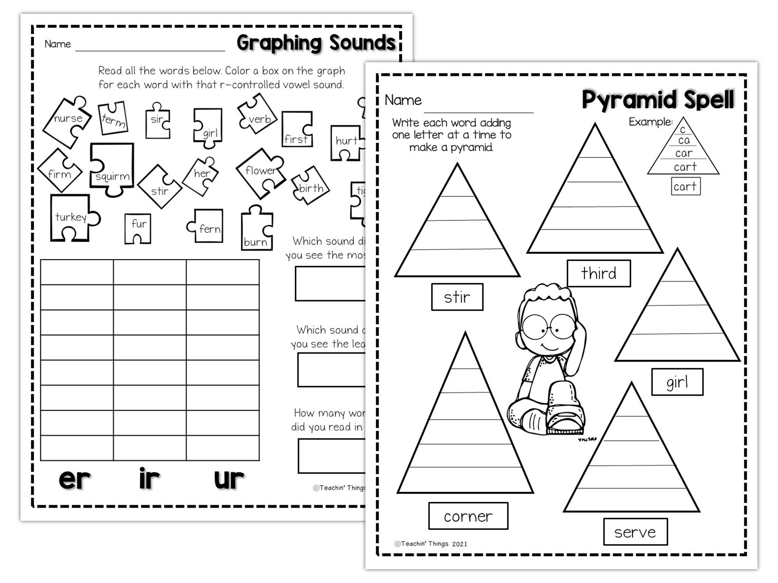 Phonics Foundations Level 2 Unit 9 Word Work Packet -er, Ir, and Ur - Etsy