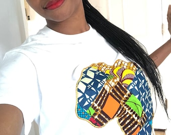 Africa Patchwork Ankara T-shirt