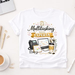 Multitasking Expert Shirt, Bilingual Office Shirt, Administrative Assistant Gift, Office Worker Shirt, Productivity Shirt Women