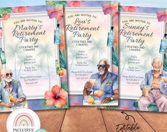 Plantilla de invitación para fiesta de jubilación (descarga digital)