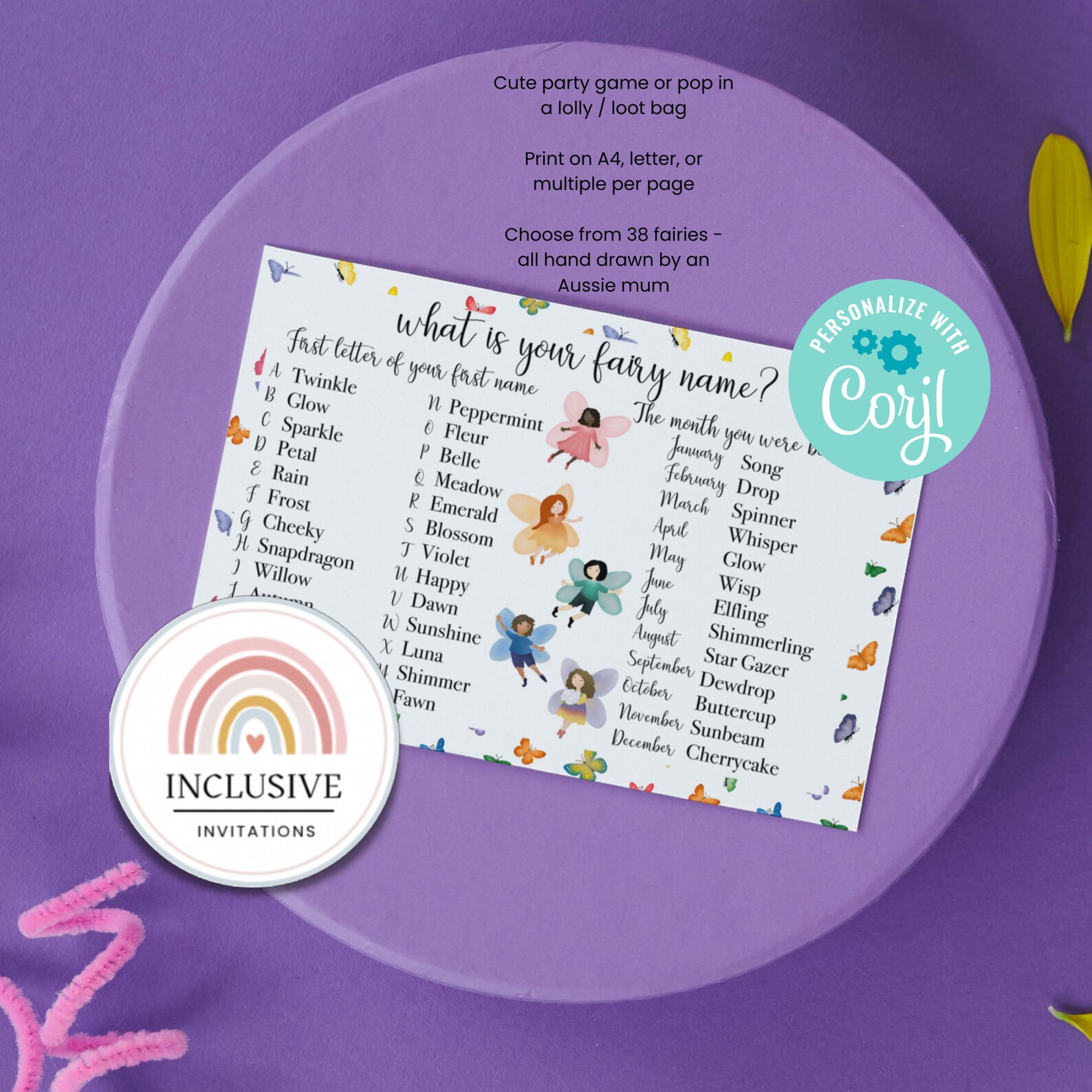 Fairy Party Games: Printable Birthday Activity Pack (digital Download ...