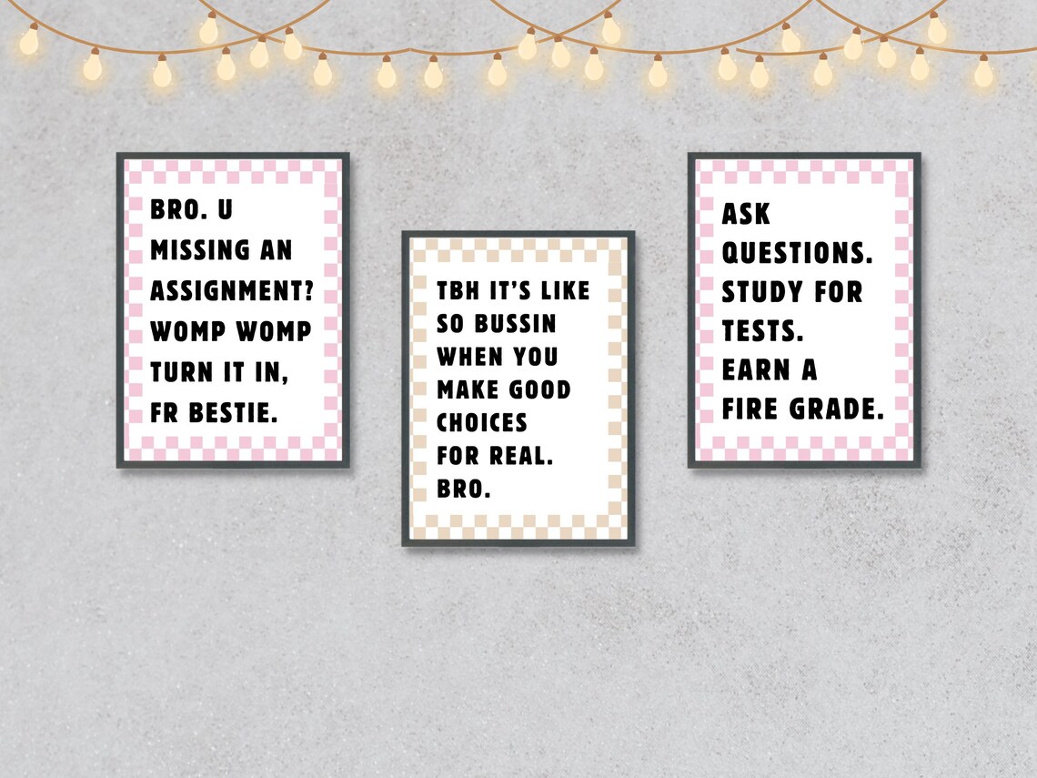 Sarcastic Funny Classroom Posters, Middle School Teacher Posters, High ...