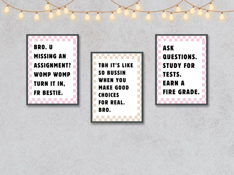 Sarcastic Funny Classroom Posters, Middle School Teacher Posters, High ...