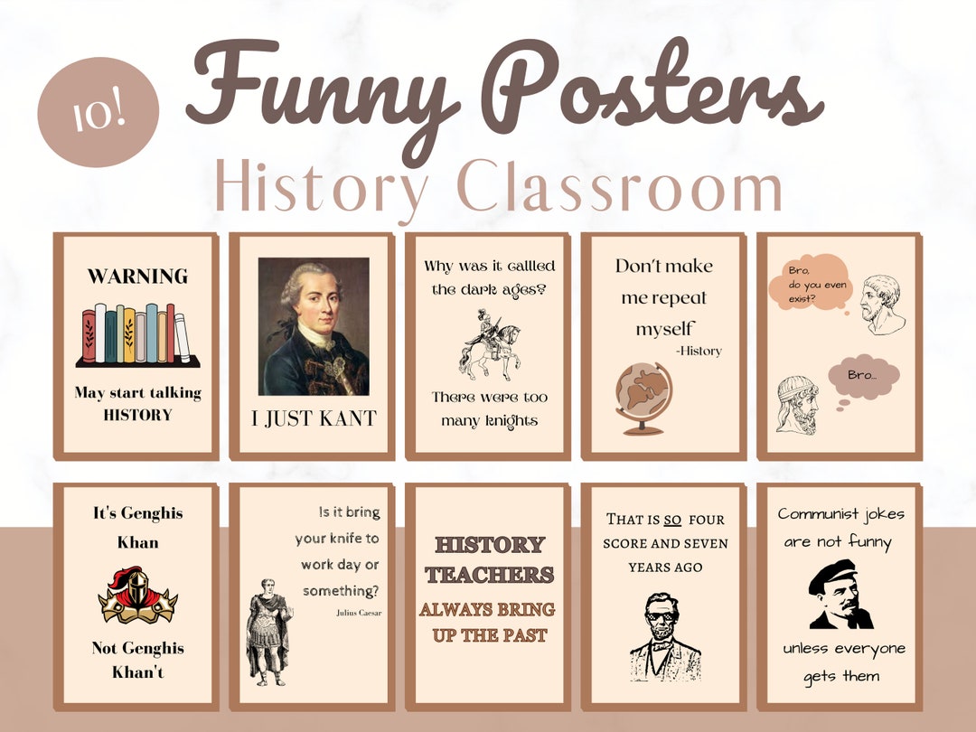 History Classroom Decor Funny History Posters Social Studies Classroom