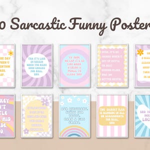 Sarcastic Funny Classroom Posters, Middle School Teacher Posters, High School Posters, Retro Classroom Decor Posters, Funny Class Posters