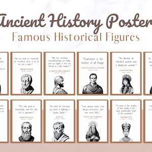 Ancient Historical Figures Posters | Famous Historical Figures | History Posters | History Quotes | History Classroom |Classroom Decor|